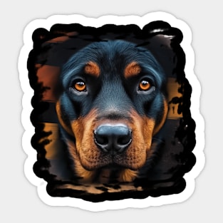 Rottweiler Face Rottweiler Dog Lover Sticker